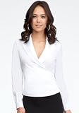 bebe Wrap Collar Poplin Top Woven Tops Bright White-m