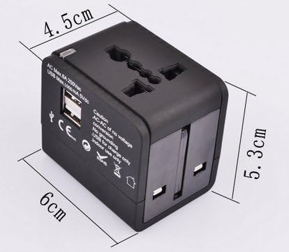 Newdigi® Universal World-wide Travel Adapter with USB Port(built-in Dual Usb)