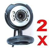 Neewer 2x 5 MP Digital USB Plug and Play Webcam Camera for PC or Laptop Vid ....