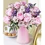 Flowers - Pink Sapphire Flower Bouquet with Vase
