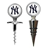 MLB New York Yankees Cork Screw and Wine Bottle Topper Set
