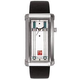 Bulova Women's Frank Lloyd Wright Willits Leather Strap Watch #96L63