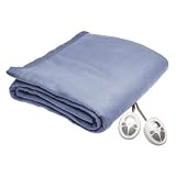 Sunbeam King Imperial Nights Electric Heated Warming Heating Blanket, Glacier Blue