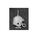 Illinois Fighting Illini Solid Sterling Silver ''I'' Helmet Pendant
