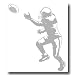 Sudden Shadows Football Tackle Wall Sticker Set - 24x48"