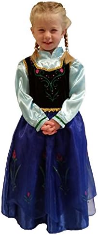 Deluxe Frozen Sister Inspired Girls Costume Size S (3-4) w/ Free Anna Balloon