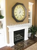 Wallmonkeys Peel and Stick Wall Decals - Fireplace and Mantle - Removable Graphic