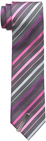 Little Black Tie Men's Canal Stripe Tie, Pink, One Size