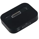 A-Sonic Black Sync Charger Dock Cradle for iPhone 4 4G 4S Audio out Cradle ~ Accessory Sonic