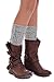 FUNKY JUNQUE'S CC Cable Knit Confetti BOOT CUFF (Boot Sock Topper) with Tassel
