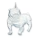 Sterling Silver Bull Dog Charm with 20 inch Sterling Silver Chain