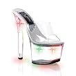 Pleaser Shoes Women��s SKY-301LT, 6 3/4" Stiletto Heel Lite-Up Platform Slide