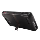Technocel Kickstand Leather Shield for the Motorola MB810 Droid X (Black)
