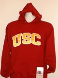 USC Trojans Sweatshirt Hooded Cardinal Tackletwill with Michigan Yellow & White Stiched Imbroidery Made By Champion