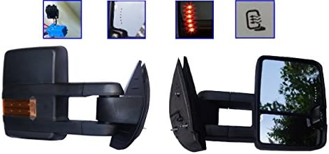 Nova 03-06 Silverado Tahoe Pickup Towing Power Heated Mirrors Set Tow LED Signal Pair