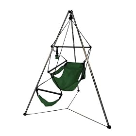 Hammaka Blue Hammock Chair 4001-HMKA with wood dowels and Tripod Combo
