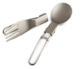 Brunton My-Ti Folding Fork and Spoon Set (Silver) by Brunton