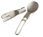 Brunton My-Ti Folding Fork and Spoon Set (Silver)