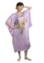 Silk Sleepwear Shirt for Women - 100% Silk, Hand Painted & Hand Dyed Art (Parrots in Wisteria) - One Size Fits Most - Women's Silk Nightshirt