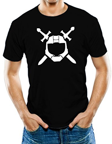 Universal Apparel Men's Halo Spartan Helmet T-Shirt 2XL Black