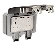 Masterplug WP22 13A 2-Gang Storm Weatherproof Outdoor Switched Socket Double Pole IP66 Rated
