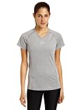adidas Women's Elite Tee 2 (Medium Grey Heather, Large)