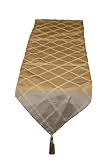 Diamond Damask 13 X 70 Gold Table Runner