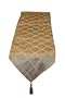 Diamond Damask 13" X 70" Gold Table Runner