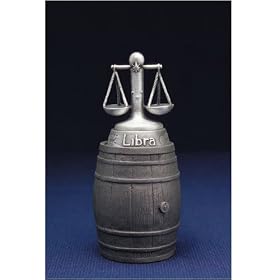 Libra Zodiac Sign English Pewter Bottle Stopper