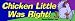 Chicken little was right - funny bumper stickers (Large 14x4 inches)