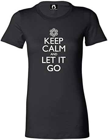 Medium Black Juniors Keep Calm And Let It Go T-Shirt