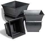 IMAGE OF Strathwood Basics Galvanized Steel Planters, Charcoal Finish, Set of 3