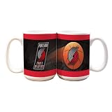 NBA Portland Trail Blazers 2 Pack 15oz White SportsBall Mug