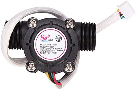 G1/2 Water Flow Sensor Flowmeter Hall Flow Meter 4 Wire With Temperature Sensing