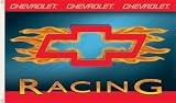 NASCAR Chevy Racing With Flame 3' X 5' Flag with Grommets