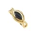 14K Yellow Gold Marquise Cut Onyx Cabochon Ring