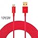 Hi-mobiler High Speed 10ft USB 2.0 a Male to Micro B Cable with Gold-plated Connectors for Samsung Lg HTC and Other Tablet Smartphone (Red)