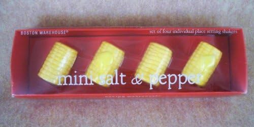 Boston Warehouse Backyard Bbq Mini Salt &amp; Pepper Corn on the Cobb Four Piece Set