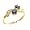 9K Yellow Gold Womens Sapphire & Opal English Made Victorian Style Ring - Size 5 - Finger Sizes 5 to 12 Available