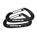 Sawtooth Premium Wiregate Aluminum Carabiners Set of Two (Black) Mini Biners. 5kN, 1,100 pound weight rating