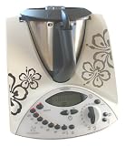 Aufkleber fuer Thermomix TM31 Hibiskus 2-farbig anthrazit & silber