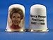 Porcelain China Collectable Thimble - First Lady Nancy Reagan - Free Gift Box