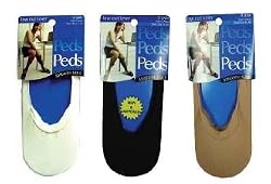 Peds Ladies No Show Socks (Footies) Lowcut Liner - 2 Pair