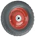 Waxman 4383455 Steel Hub Wheel, Black Tire and Red Rim, 8-Inch by 1.75-Inch