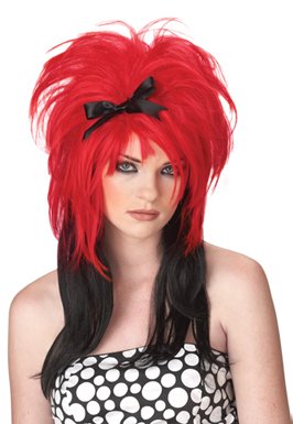 Get Over It Wig (Red/Black;One Size)