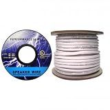 Cable Wholesale 12/2 (12AWG 2C) 165 Strand/0.16mm Speaker Cable, CM / Inwall Rated, Oxygen-Free, White, 100 ft, Spool