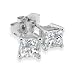 41dY0J p oL. SL75  14k White Gold PrincessCut Diamond Stud Earrings 1