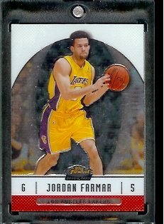 2006/07 Topps Finest #67 Jordan Farmar Los Angeles Lakers Rookie Basketball Card Basketball Card - Mint Condition - In Protective Display Case !