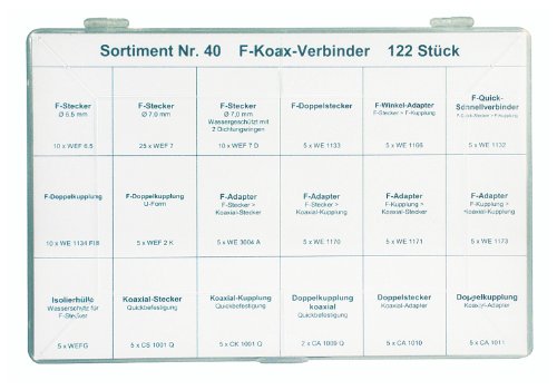 1aTTack F und Koaxialsteckverbinder Set 122 St&uuml;ck