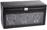 Wolf Designs 270502 Heritage Module 21 Triple Watch Winder with Cover and Storage on sale